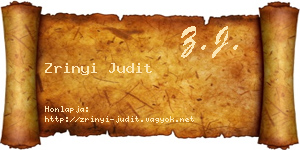 Zrinyi Judit névjegykártya